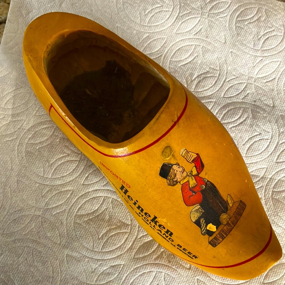 Heineken wooden shoe